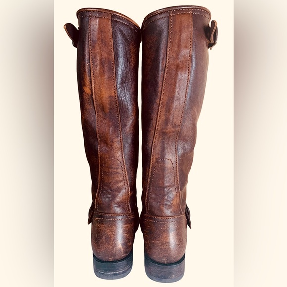 Frye boots Veronica tall slouch distressed brown 6.5 excellent soft leather - Picture 4 of 8